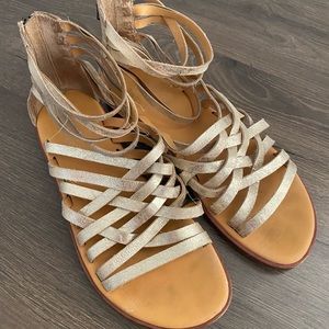 Kork Ease Palmyra Women's Size 9 M Gladiator Sandals Leather Gold